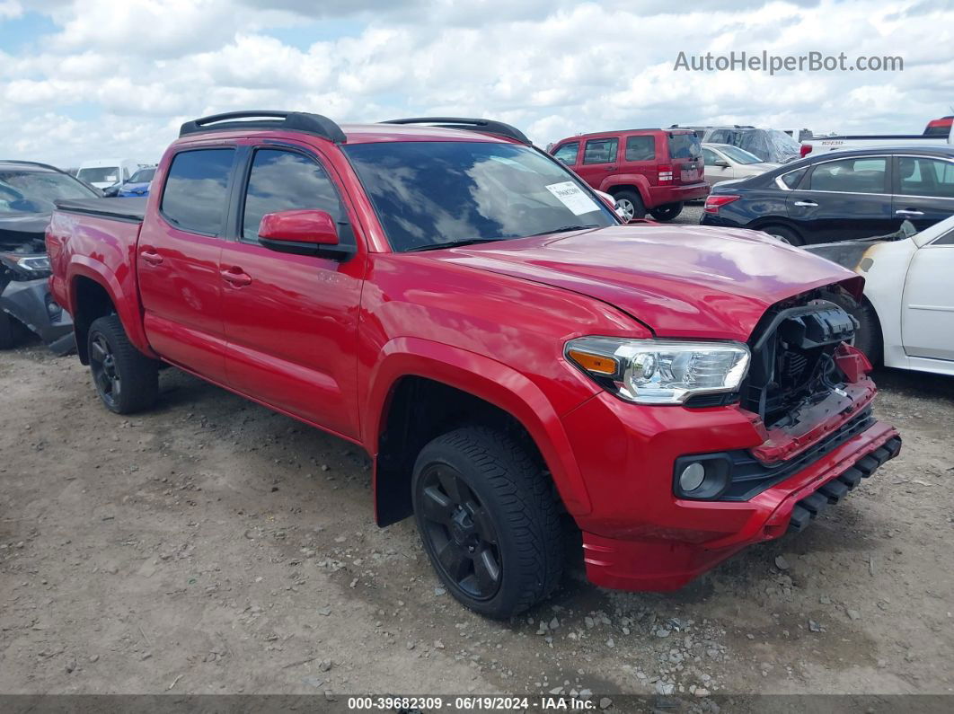 2019 Toyota Tacoma Sr5 V6 Red vin: 3TMAZ5CN0KM093536