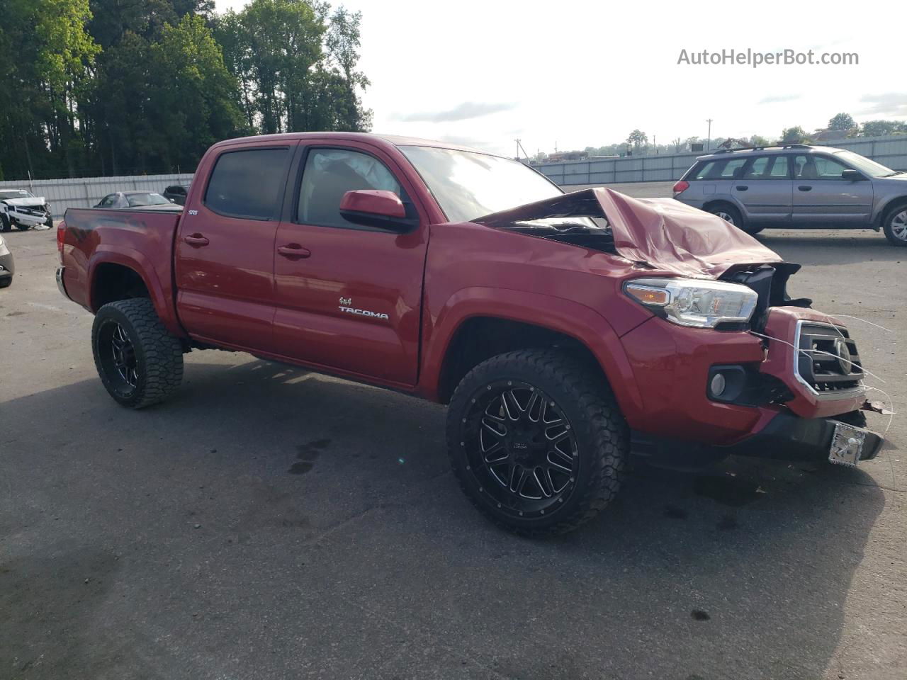 2020 Toyota Tacoma Double Cab Red vin: 3TMAZ5CN0LM124947