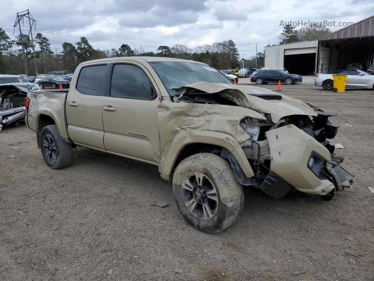 2019 Toyota Tacoma Double Cab Beige vin: 3TMAZ5CN1KM111378