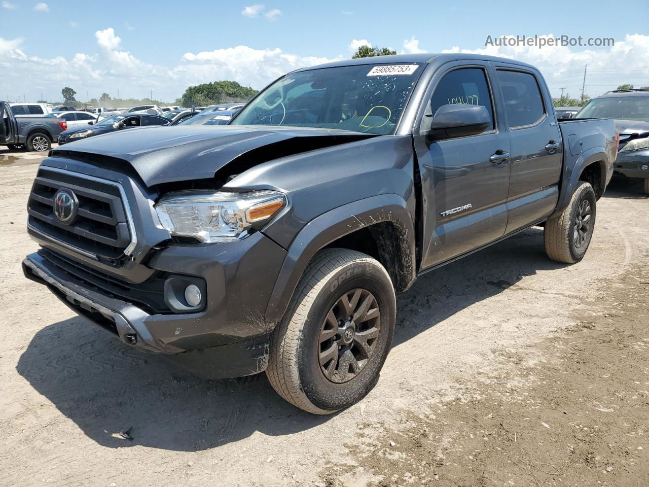 2020 Toyota Tacoma Double Cab Gray vin: 3TMAZ5CN1LM129879