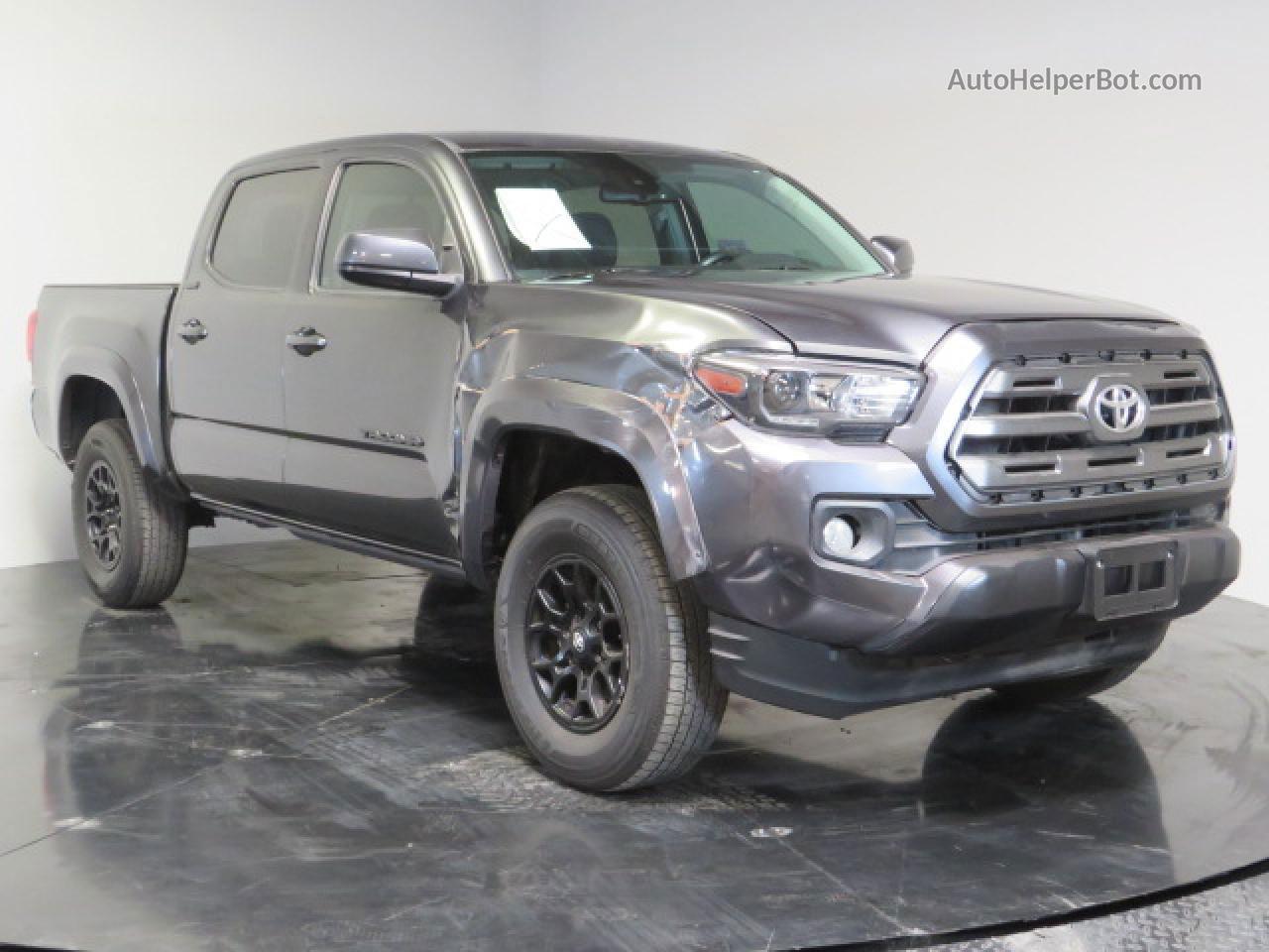 2019 Toyota Tacoma Double Cab Gray vin: 3TMAZ5CN2KM088516