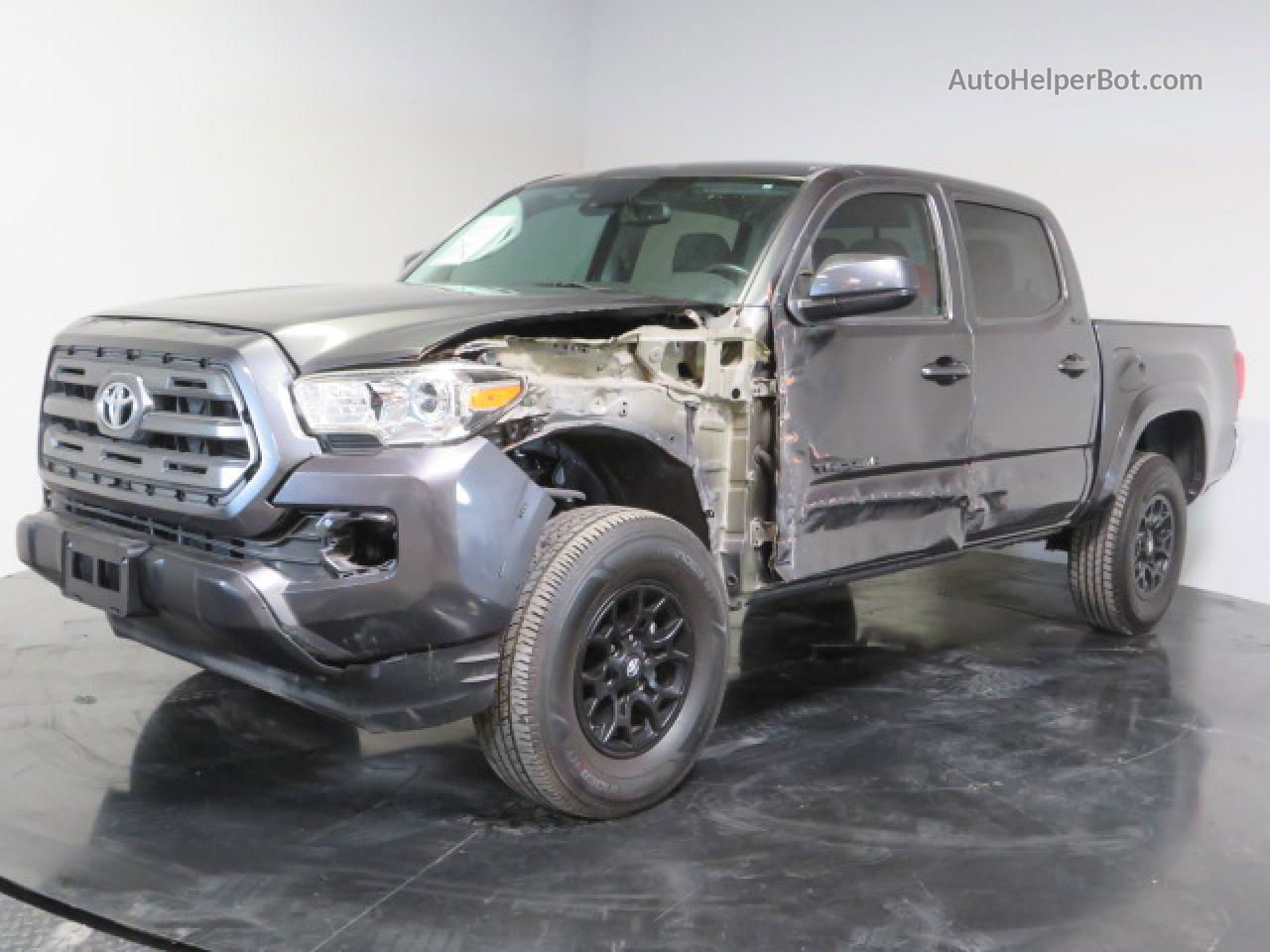 2019 Toyota Tacoma Double Cab Gray vin: 3TMAZ5CN2KM088516