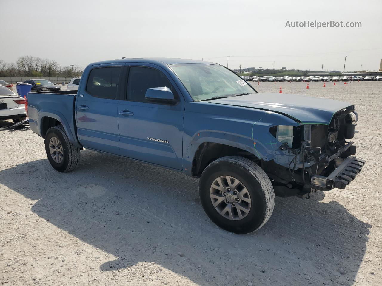 2019 Toyota Tacoma Double Cab Синий vin: 3TMAZ5CN2KM110837