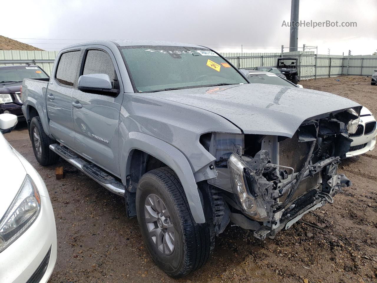 2019 Toyota Tacoma Double Cab Gray vin: 3TMAZ5CN4KM083401