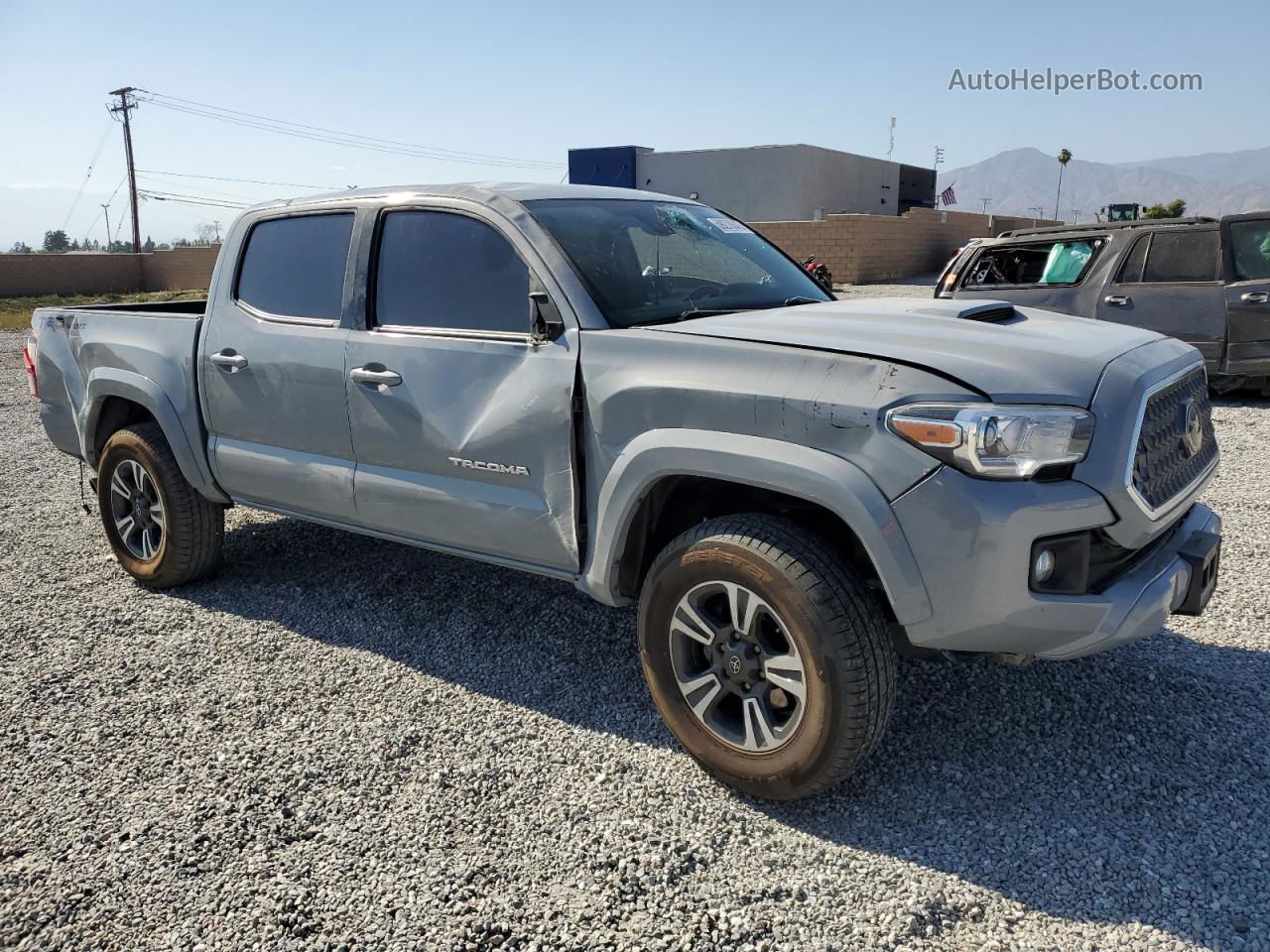 2019 Toyota Tacoma Double Cab Gray vin: 3TMAZ5CN4KM107289