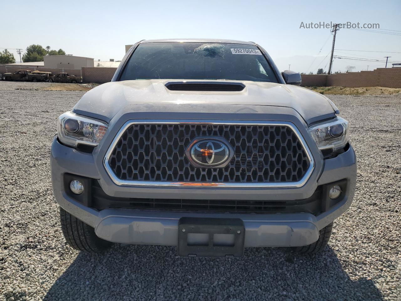 2019 Toyota Tacoma Double Cab Gray vin: 3TMAZ5CN4KM107289