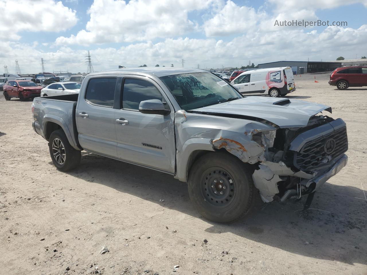 2020 Toyota Tacoma Double Cab Gray vin: 3TMAZ5CN4LM122554