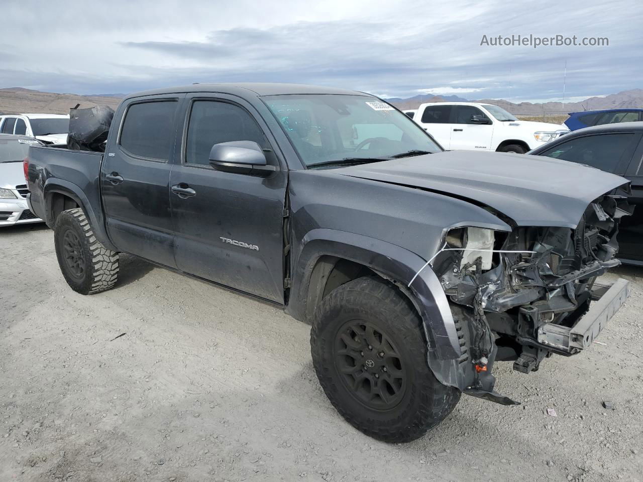 2019 Toyota Tacoma Double Cab Gray vin: 3TMAZ5CN5KM090616