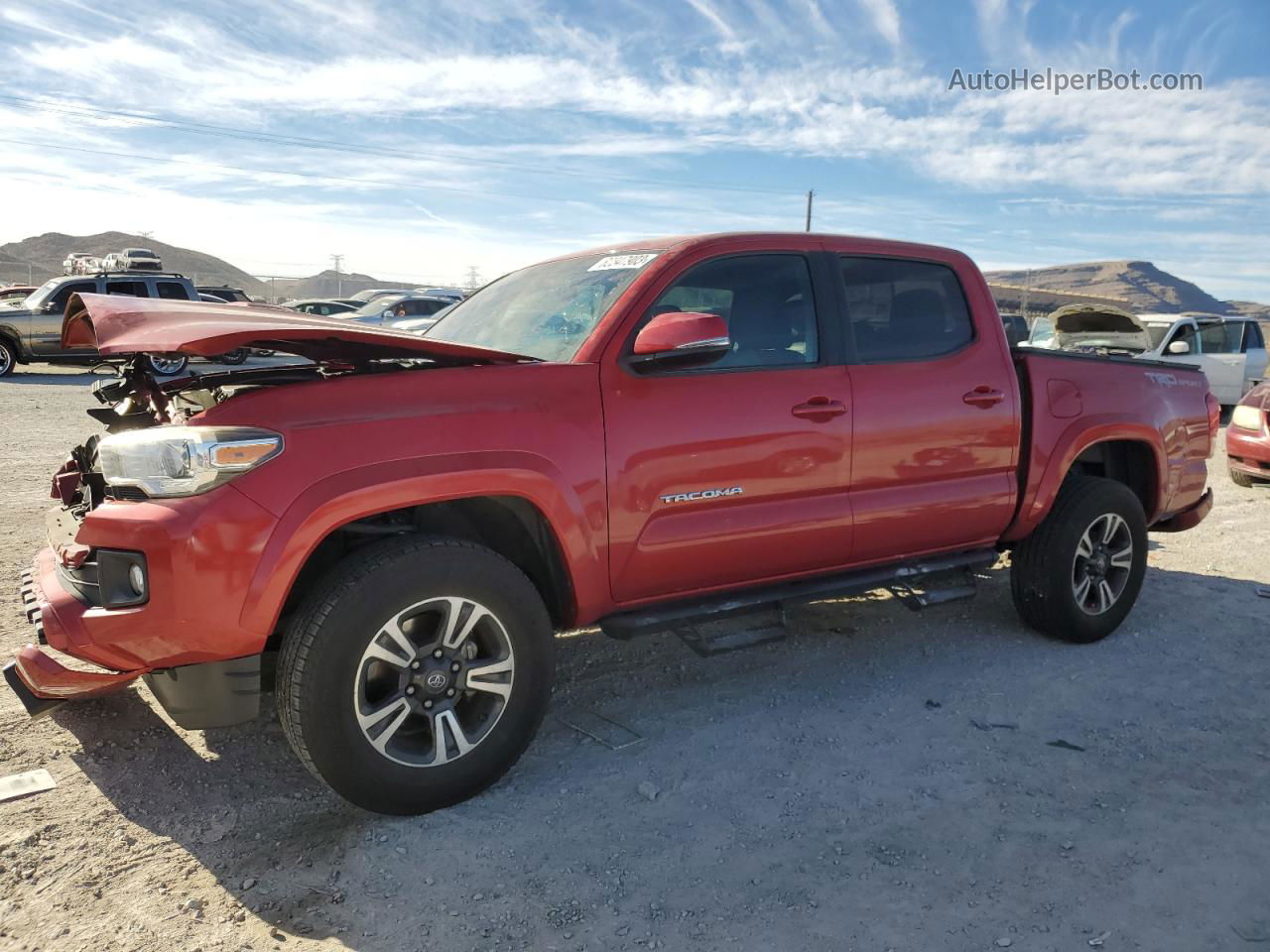 2017 Toyota Tacoma Double Cab Red vin: 3TMAZ5CN6HM036198