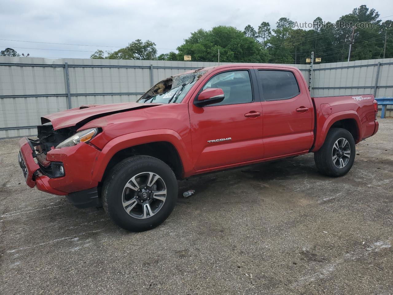 2019 Toyota Tacoma Double Cab Red vin: 3TMAZ5CN7KM090228