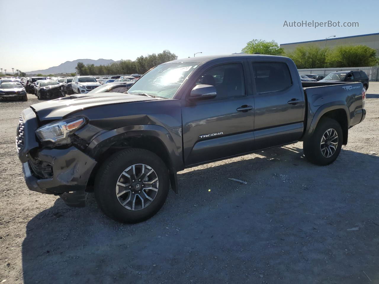 2021 Toyota Tacoma Double Cab Gray vin: 3TMAZ5CN7MM150317