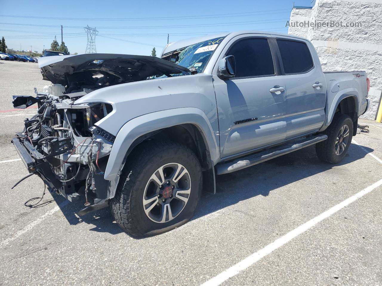 2019 Toyota Tacoma Double Cab Gray vin: 3TMAZ5CN8KM091937