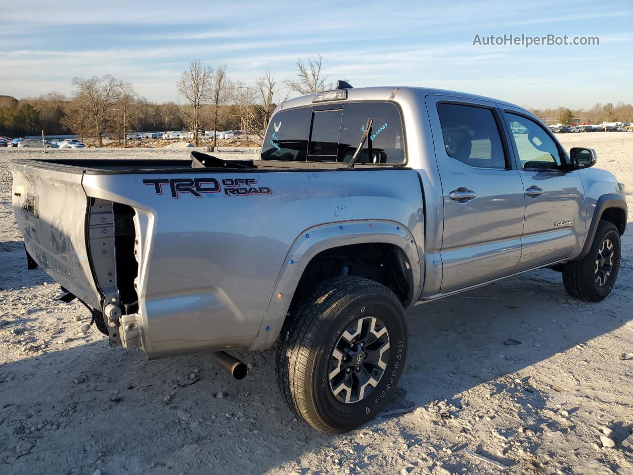 2019 Toyota Tacoma Double Cab Silver vin: 3TMAZ5CN8KM104637