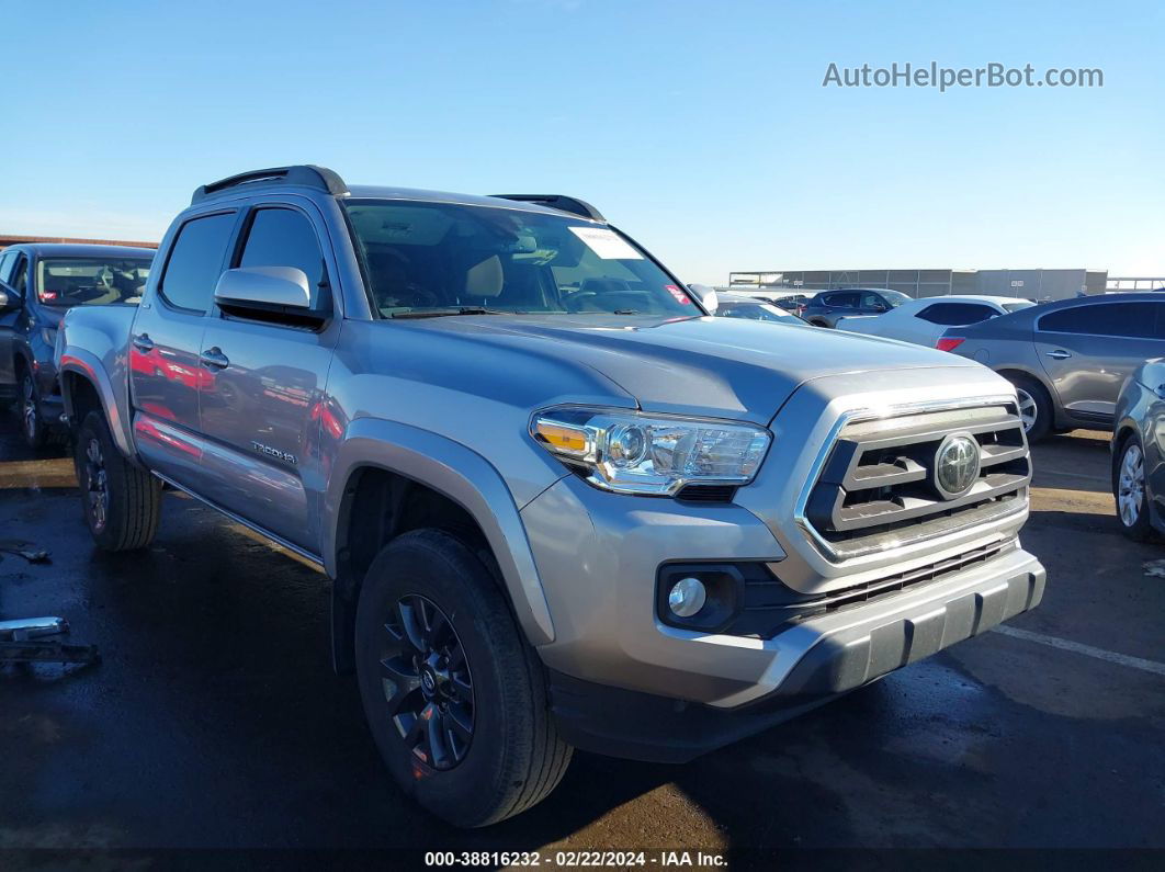 2021 Toyota Tacoma Sr5 V6 Silver vin: 3TMAZ5CN8MM146437