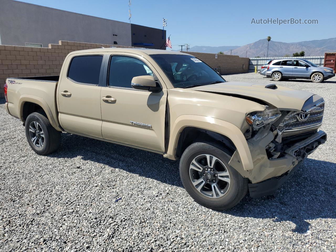 2017 Toyota Tacoma Double Cab Beige vin: 3TMAZ5CN9HM026216