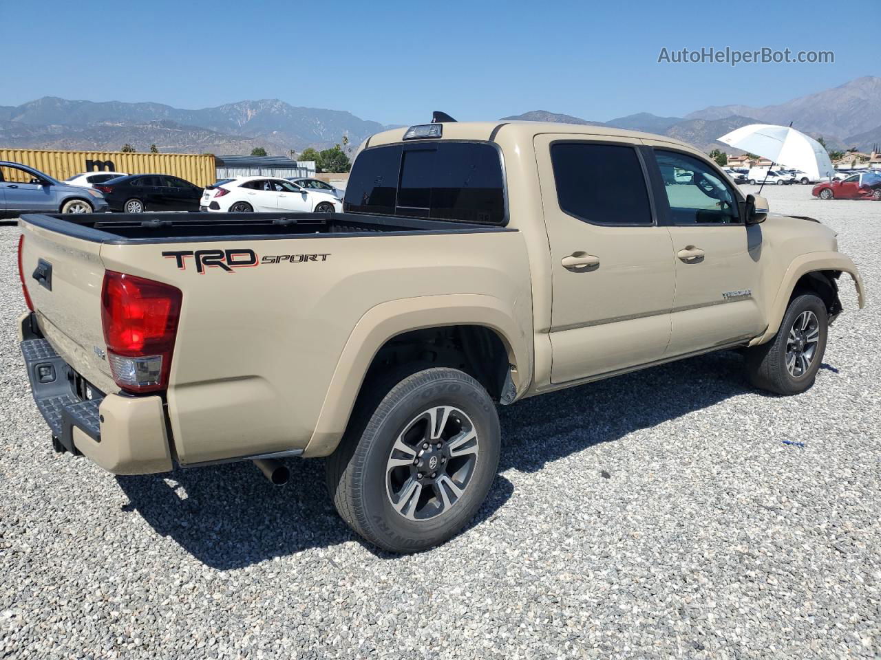 2017 Toyota Tacoma Double Cab Beige vin: 3TMAZ5CN9HM026216