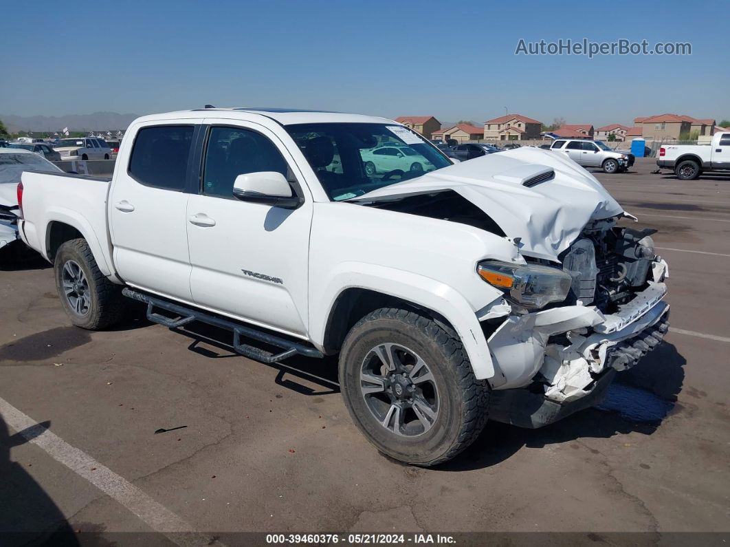 2019 Toyota Tacoma Trd Sport White vin: 3TMAZ5CN9KM081353