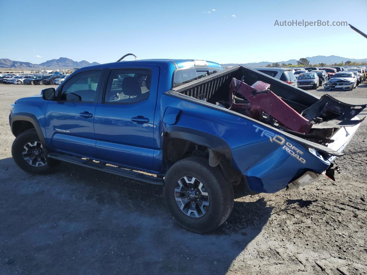 2017 Toyota Tacoma Double Cab Синий vin: 3TMAZ5CNXHM035345