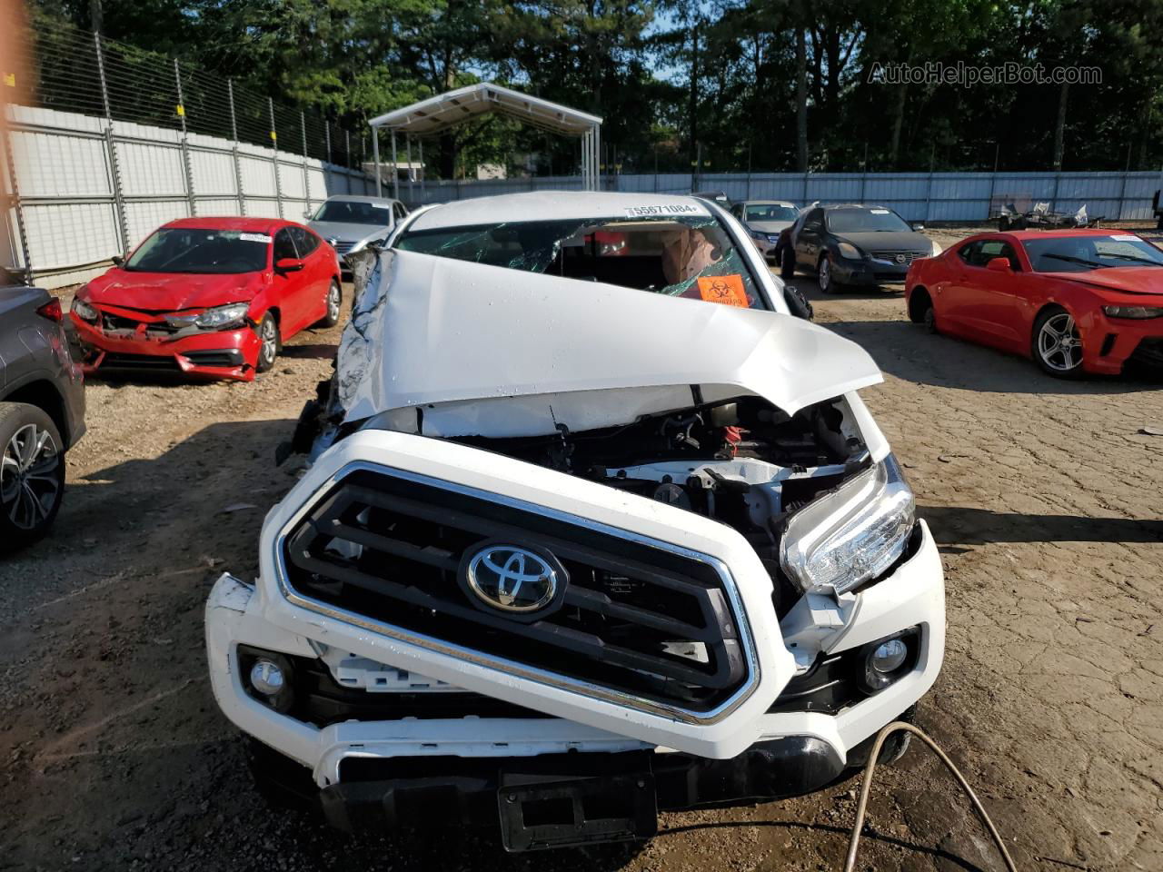 2020 Toyota Tacoma Double Cab White vin: 3TMAZ5CNXLM129475