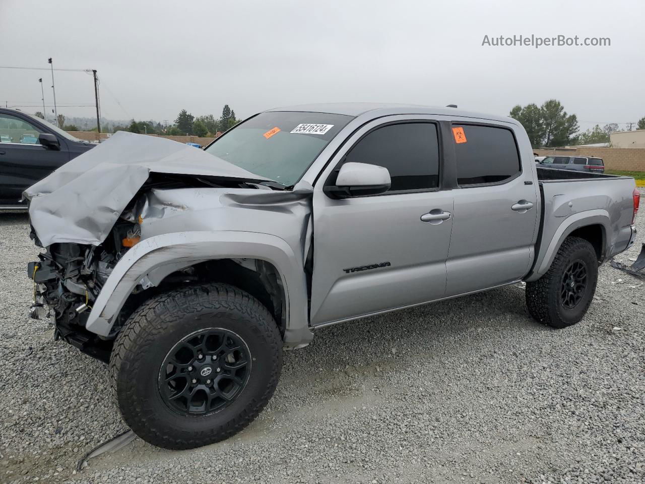 2020 Toyota Tacoma Double Cab Серебряный vin: 3TMAZ5CNXLM137933