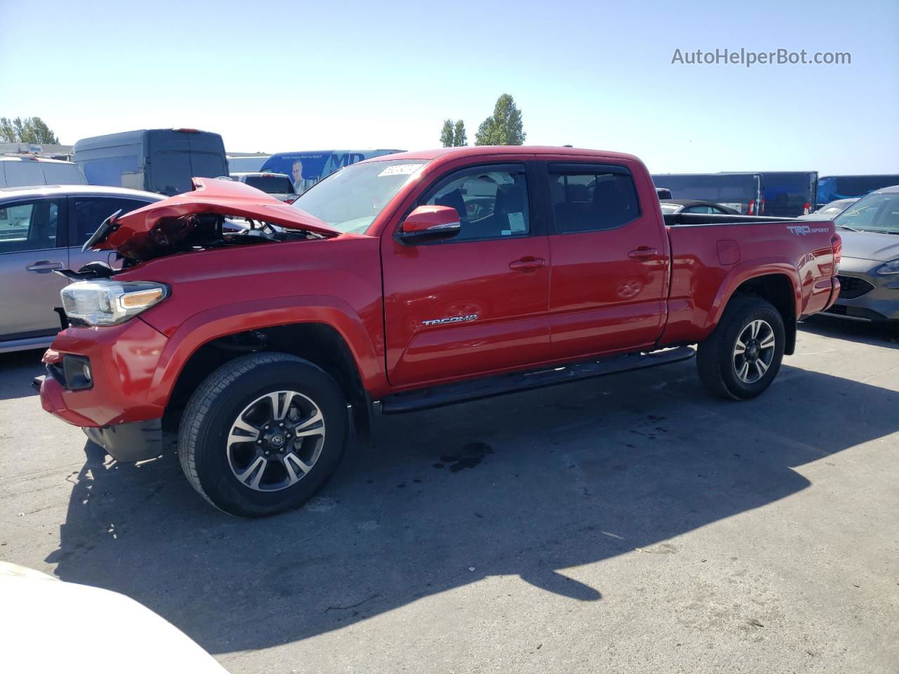 2019 Toyota Tacoma Double Cab Red vin: 3TMBZ5DN0KM018645