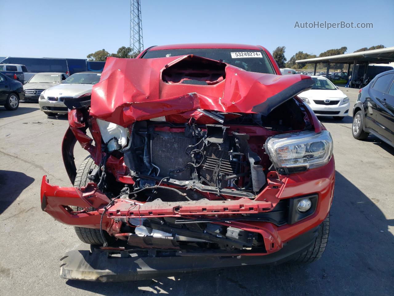 2019 Toyota Tacoma Double Cab Red vin: 3TMBZ5DN0KM018645