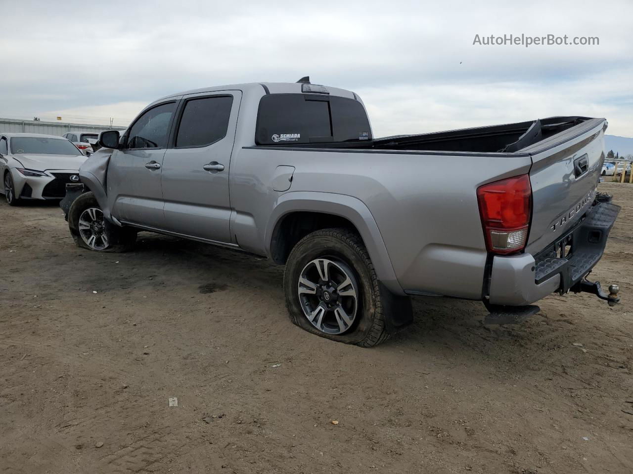 2017 Toyota Tacoma Double Cab Серебряный vin: 3TMBZ5DN4HM011416