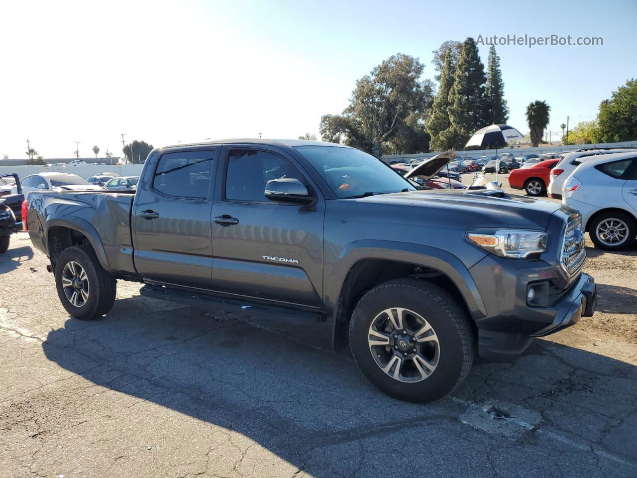 2017 Toyota Tacoma Double Cab Gray vin: 3TMBZ5DN4HM011478