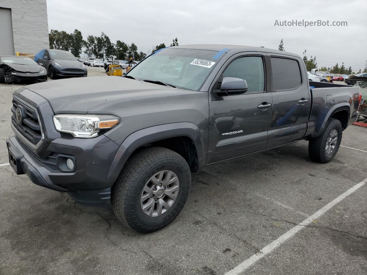 2019 Toyota Tacoma Double Cab Gray vin: 3TMBZ5DN7KM020845