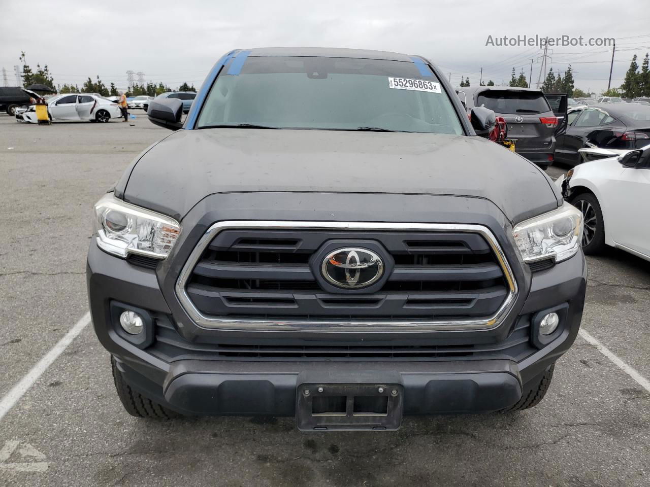 2019 Toyota Tacoma Double Cab Gray vin: 3TMBZ5DN7KM020845