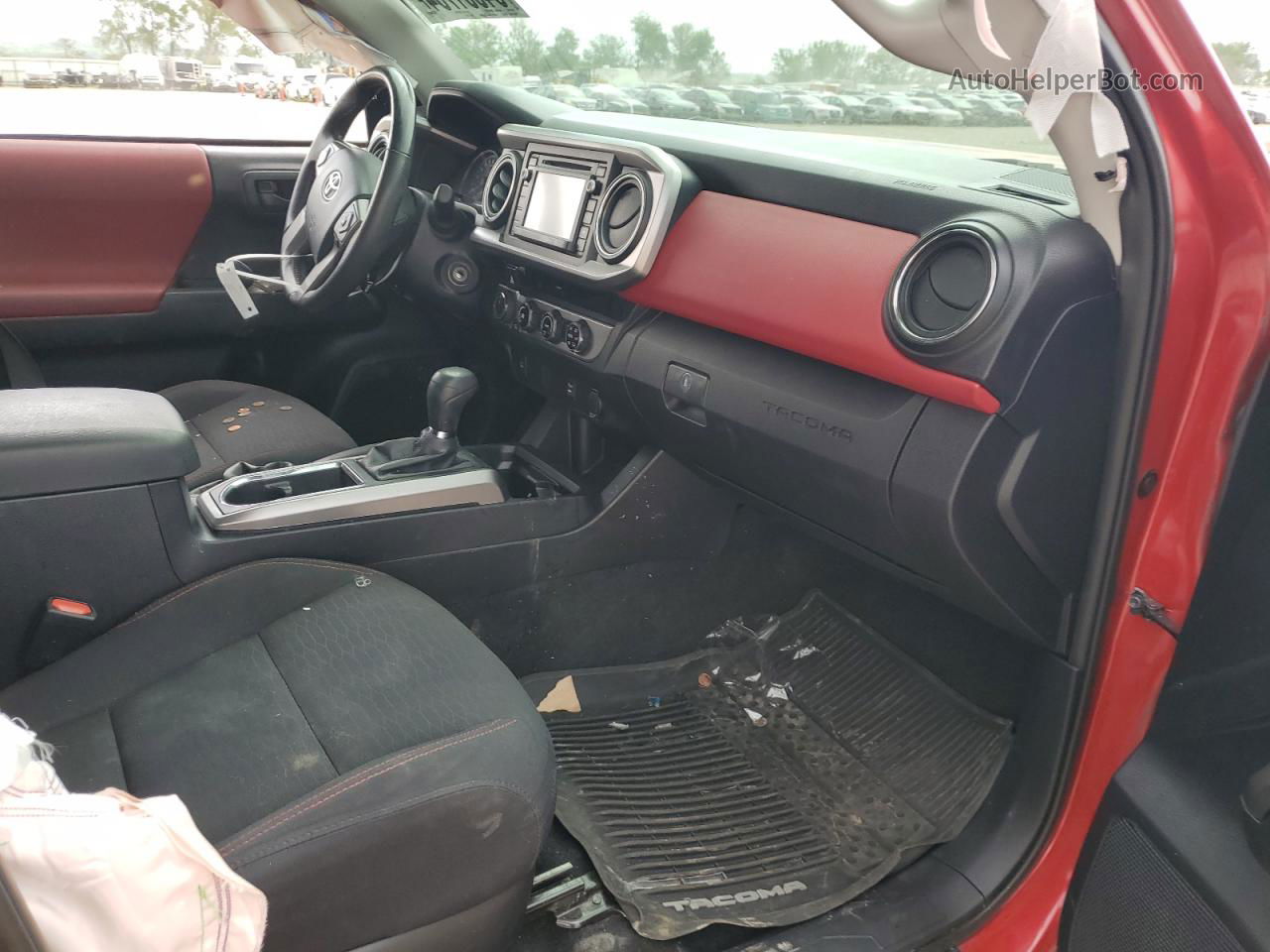 2017 Toyota Tacoma Double Cab Red vin: 3TMCZ5AN0HM107116