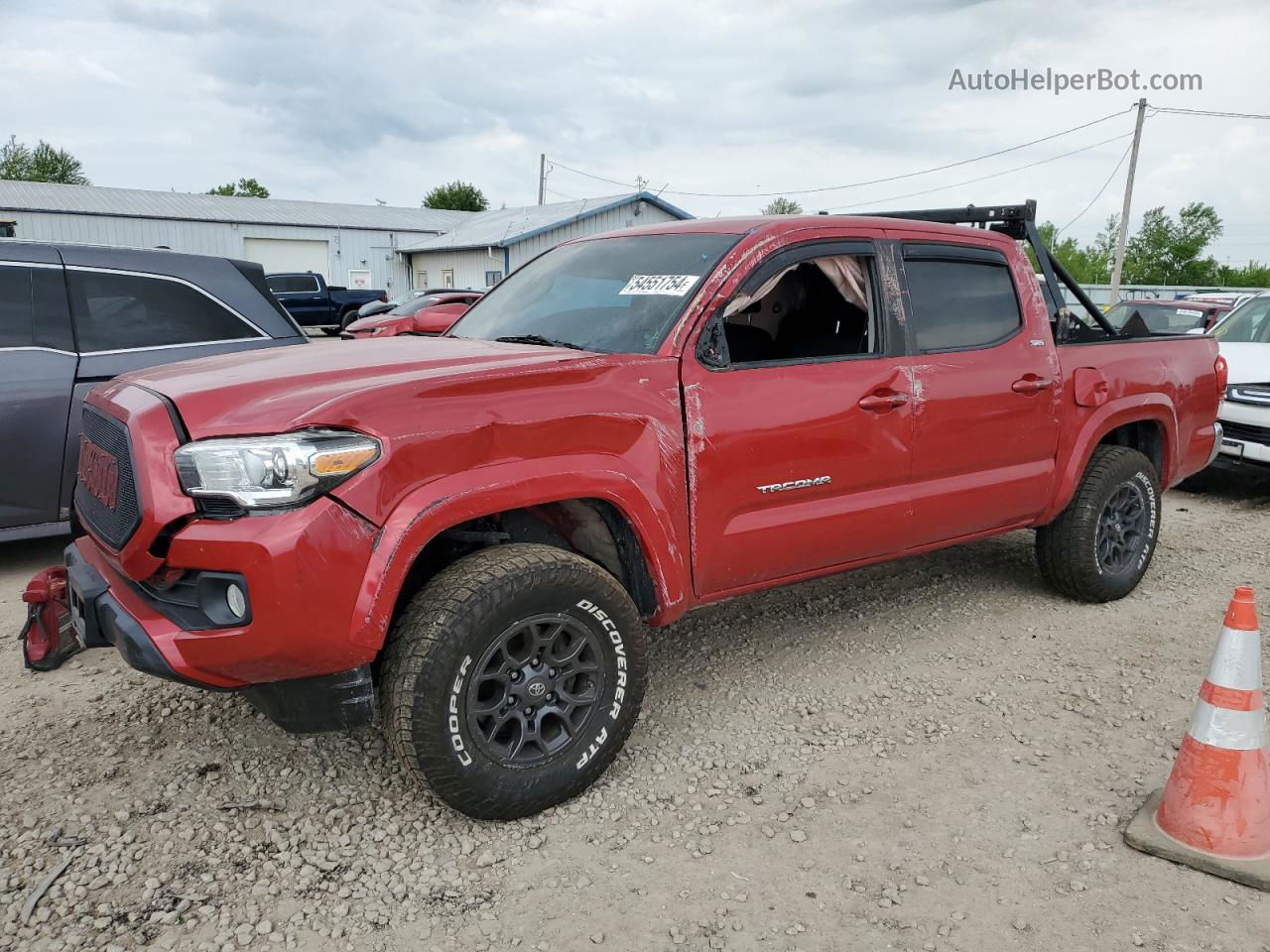 2017 Toyota Tacoma Double Cab Red vin: 3TMCZ5AN0HM107116
