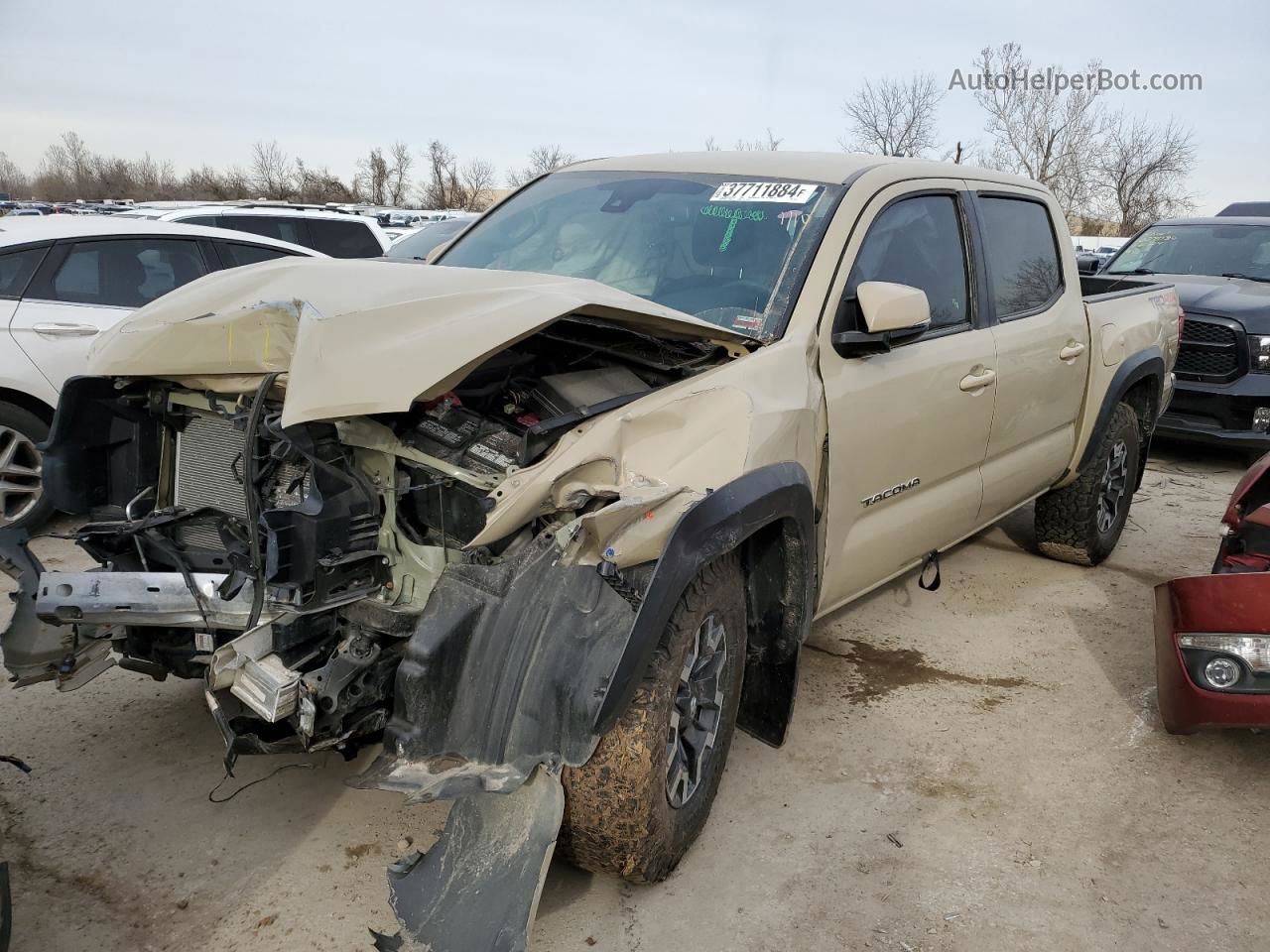 2019 Toyota Tacoma Double Cab Tan vin: 3TMCZ5AN0KM282327