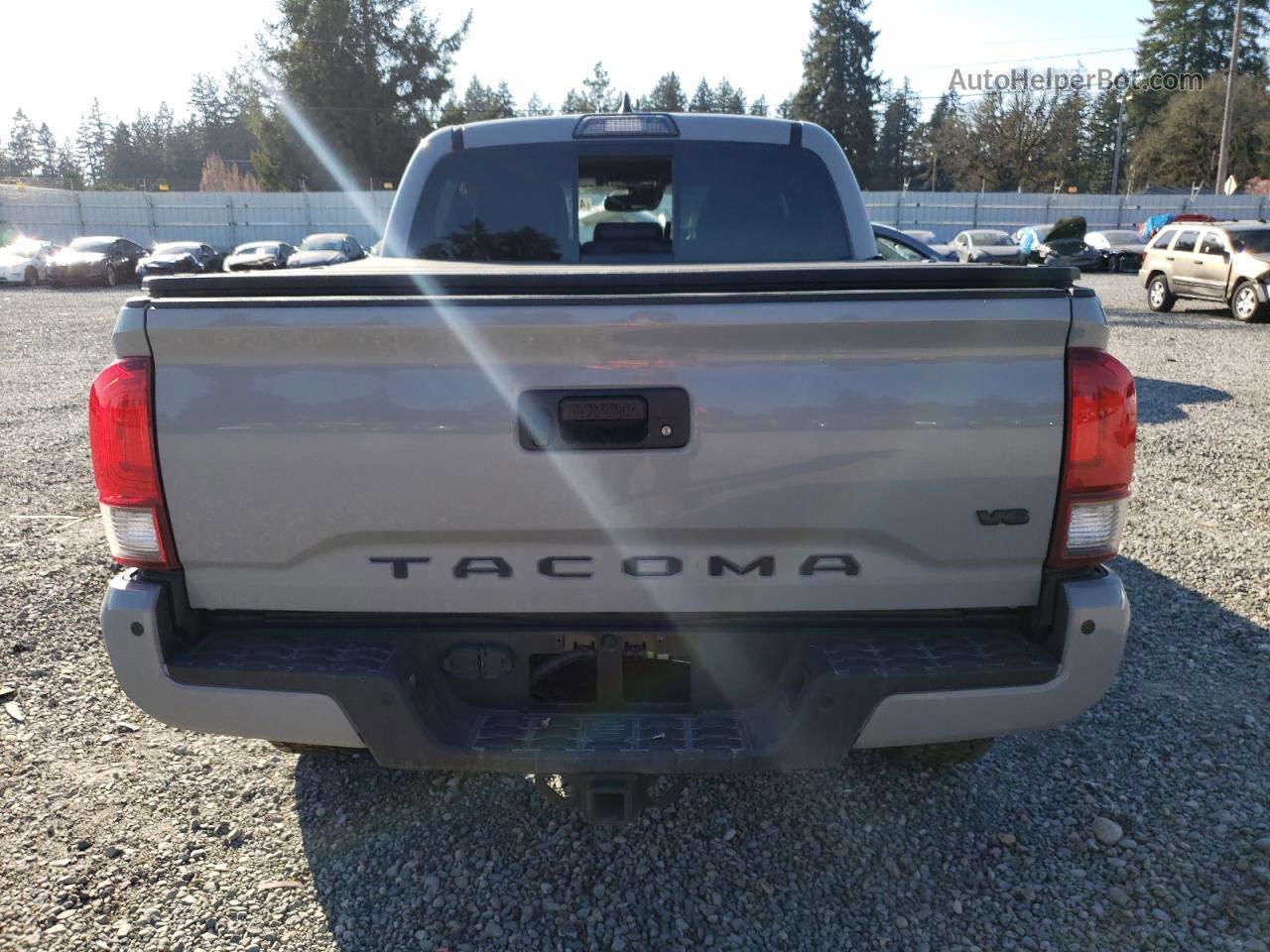 2019 Toyota Tacoma Double Cab Gray vin: 3TMCZ5AN0KM284322