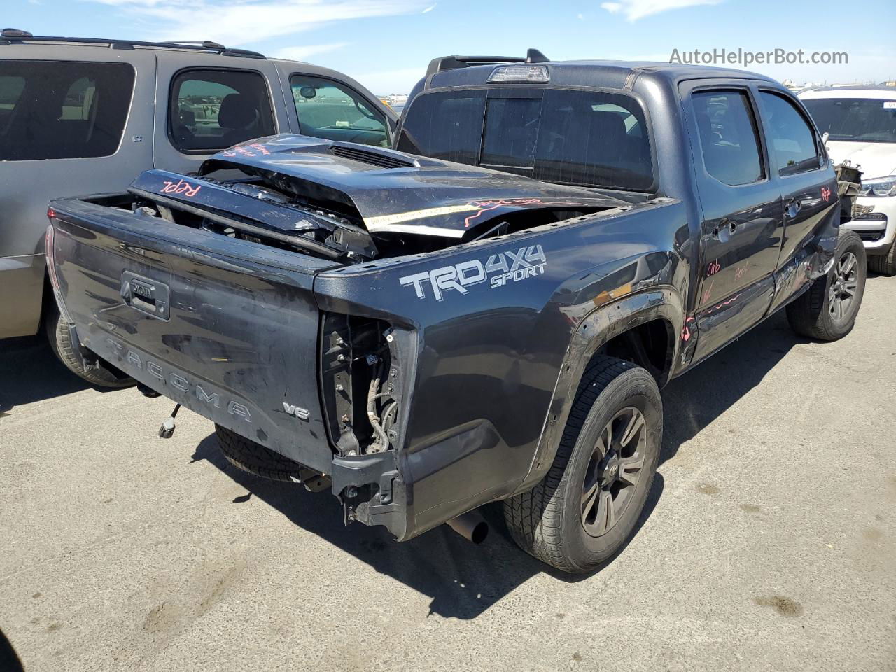 2019 Toyota Tacoma Double Cab Charcoal vin: 3TMCZ5AN0KM286734