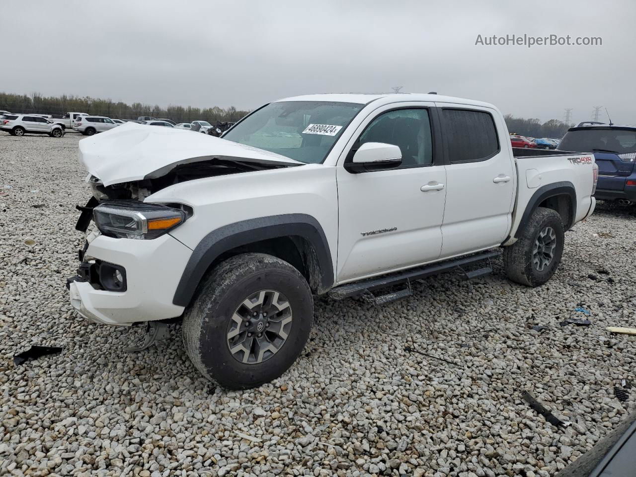 2020 Toyota Tacoma Double Cab White vin: 3TMCZ5AN0LM292356