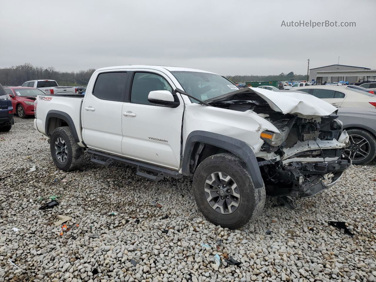 2020 Toyota Tacoma Double Cab Белый vin: 3TMCZ5AN0LM292356