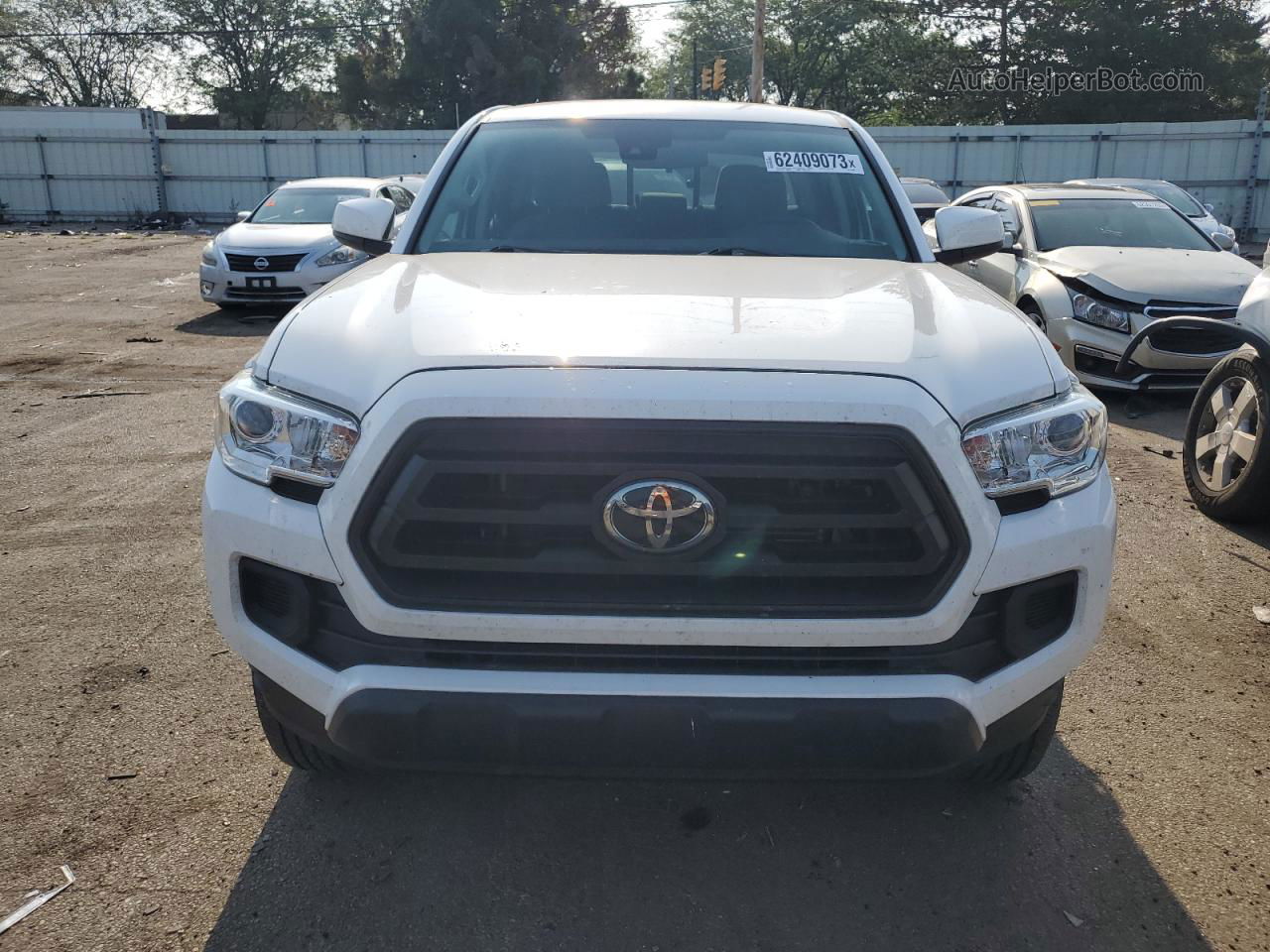 2020 Toyota Tacoma Double Cab White vin: 3TMCZ5AN0LM304196