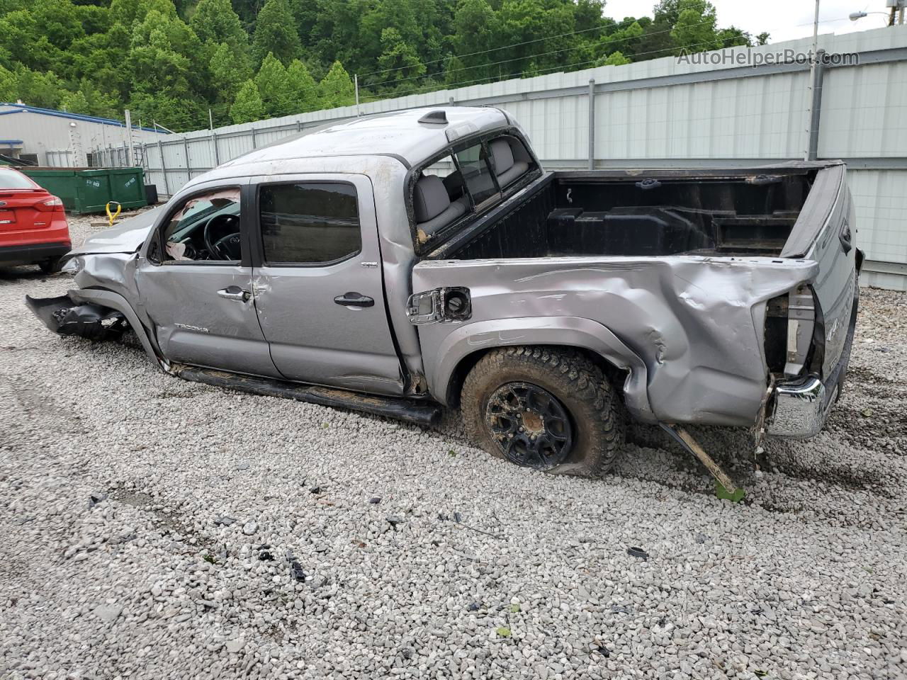 2020 Toyota Tacoma Double Cab Silver vin: 3TMCZ5AN0LM312296