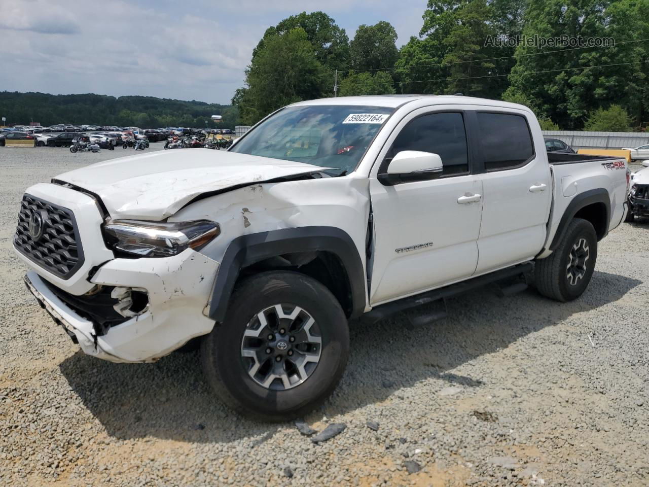 2020 Toyota Tacoma Double Cab White vin: 3TMCZ5AN0LM328515