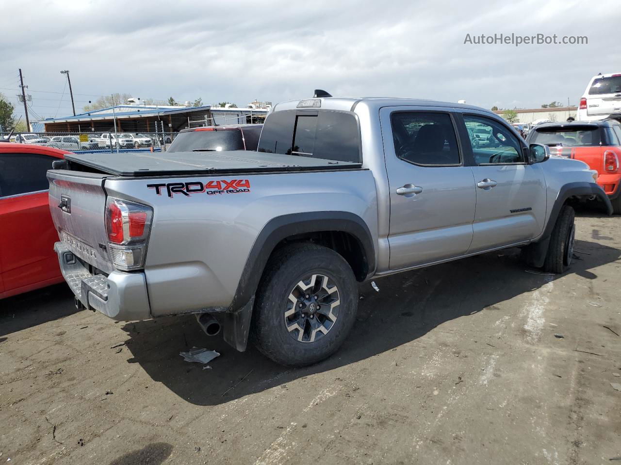 2020 Toyota Tacoma Double Cab Silver vin: 3TMCZ5AN0LM334752