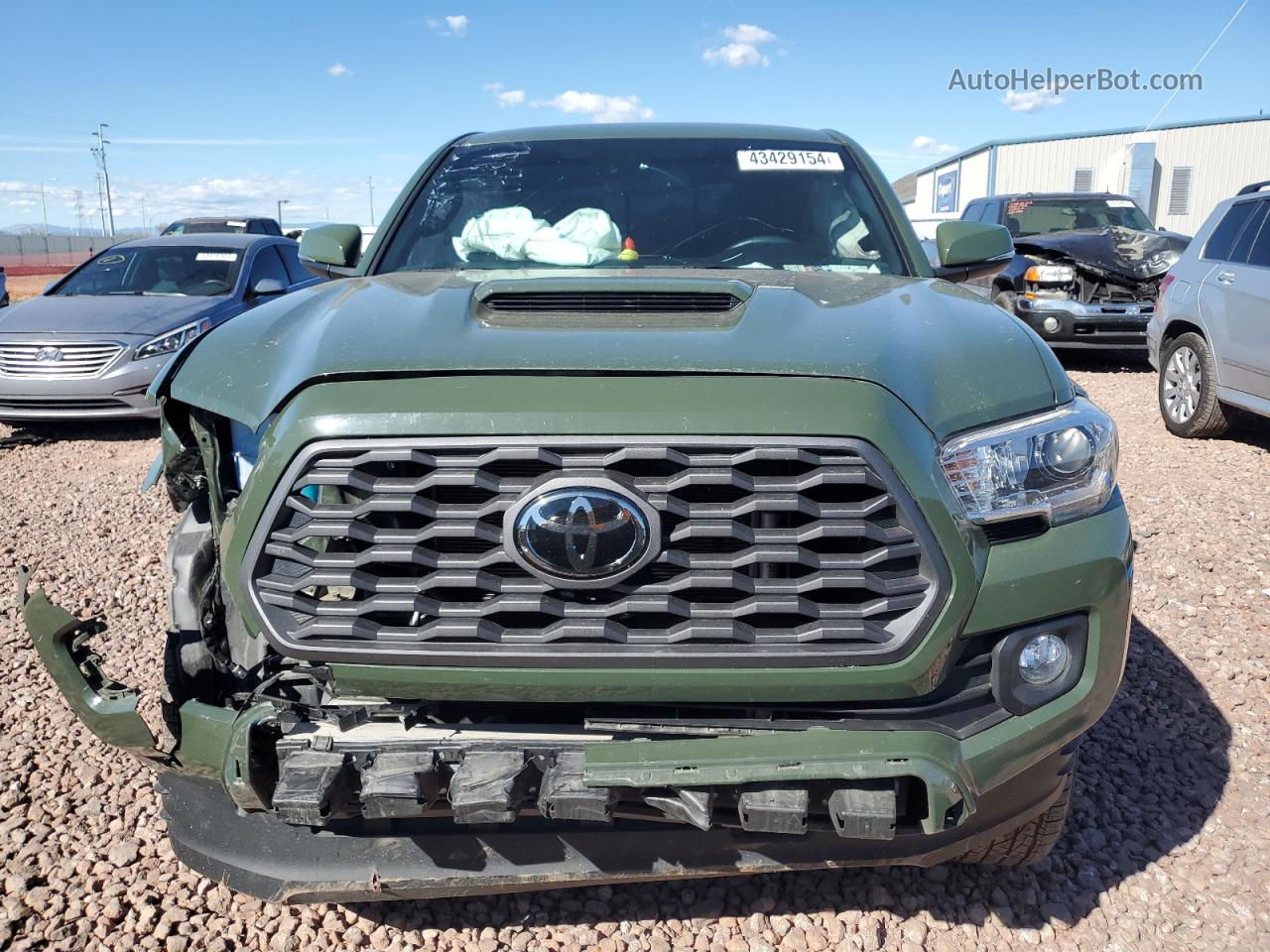 2021 Toyota Tacoma Double Cab Green vin: 3TMCZ5AN0MM408737