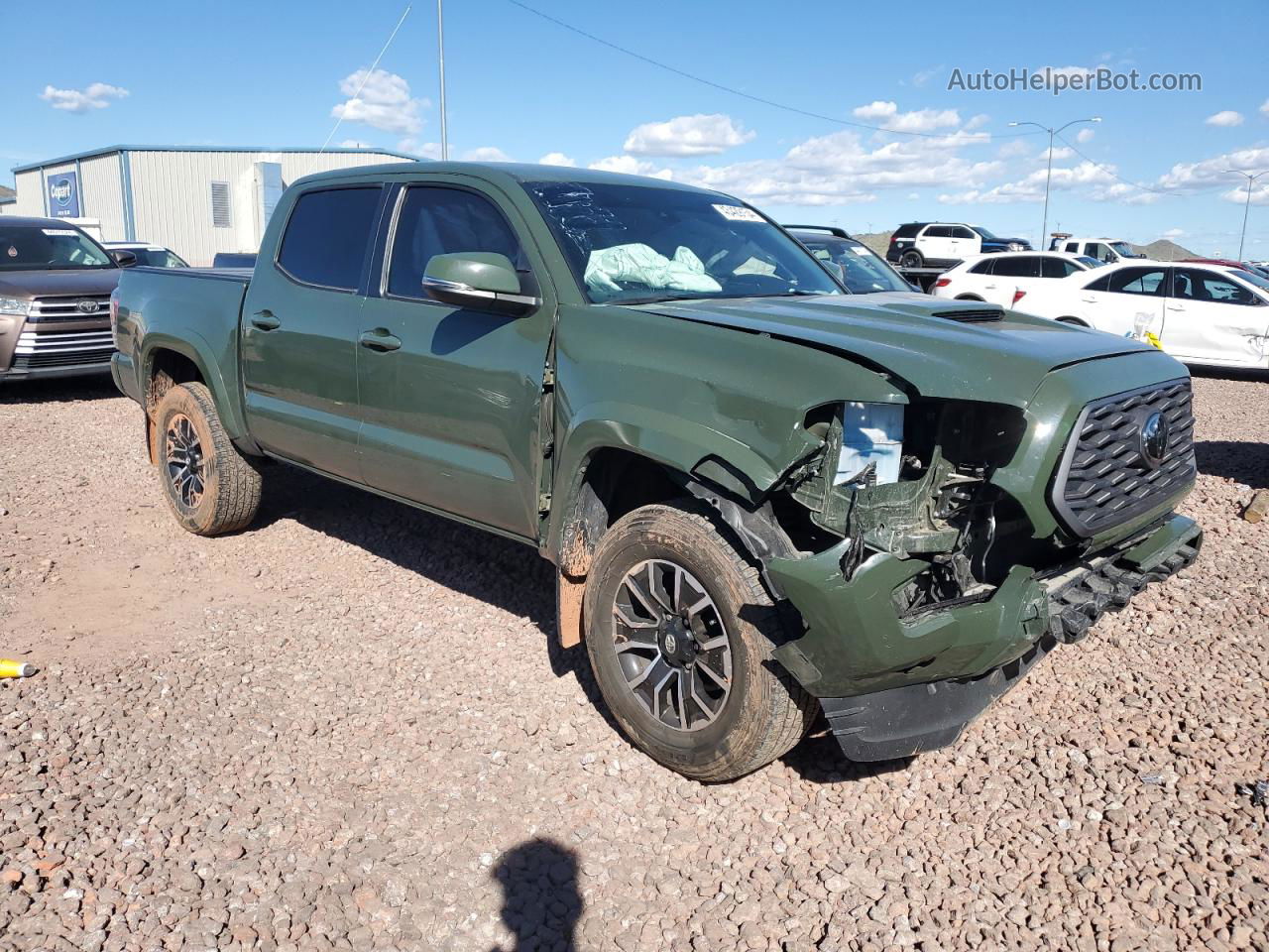 2021 Toyota Tacoma Double Cab Green vin: 3TMCZ5AN0MM408737