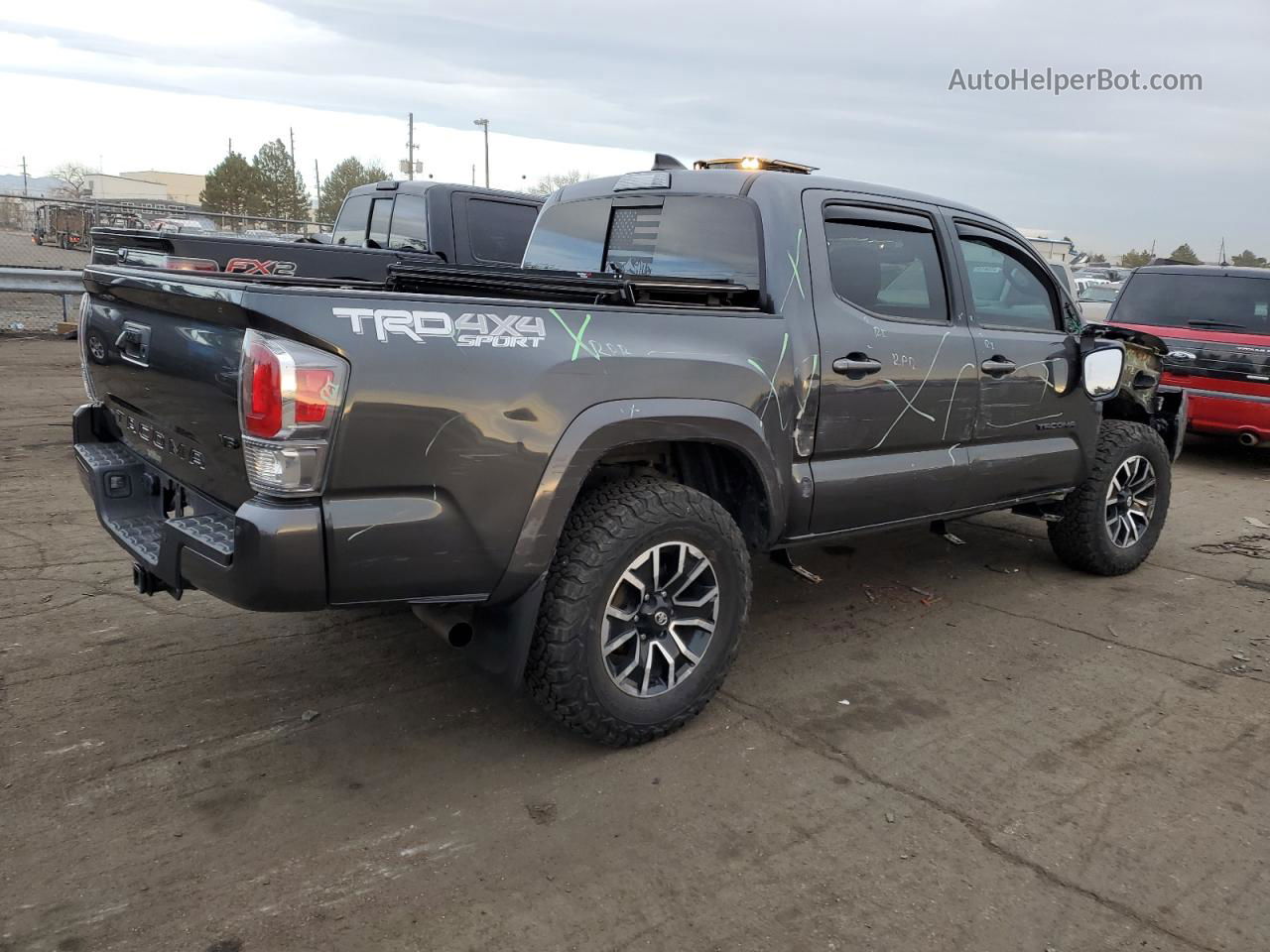 2021 Toyota Tacoma Double Cab Gray vin: 3TMCZ5AN0MM428695