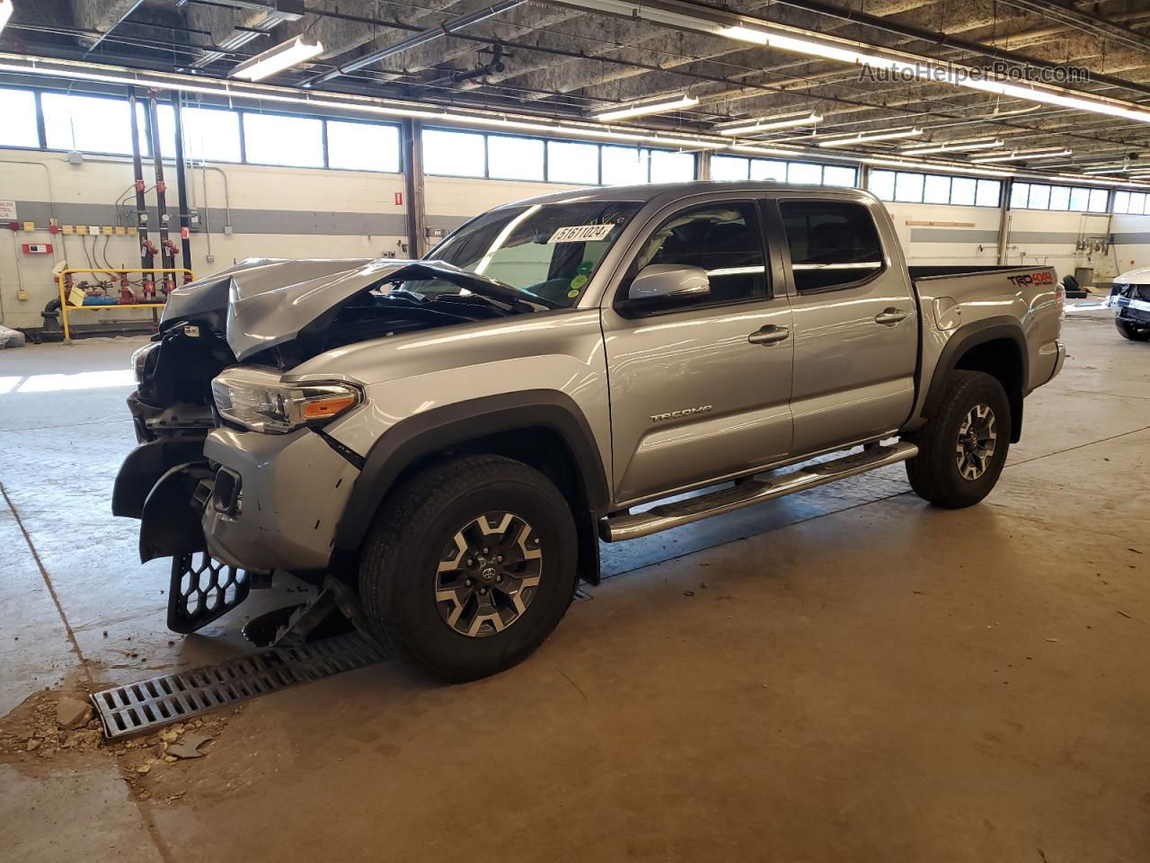 2021 Toyota Tacoma Double Cab Gray vin: 3TMCZ5AN0MM430091