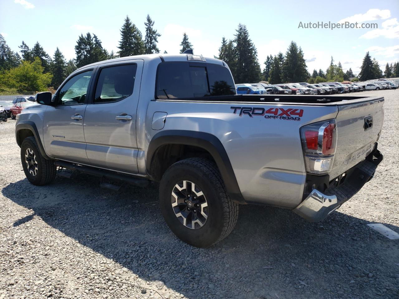 2021 Toyota Tacoma Double Cab Silver vin: 3TMCZ5AN0MM434576