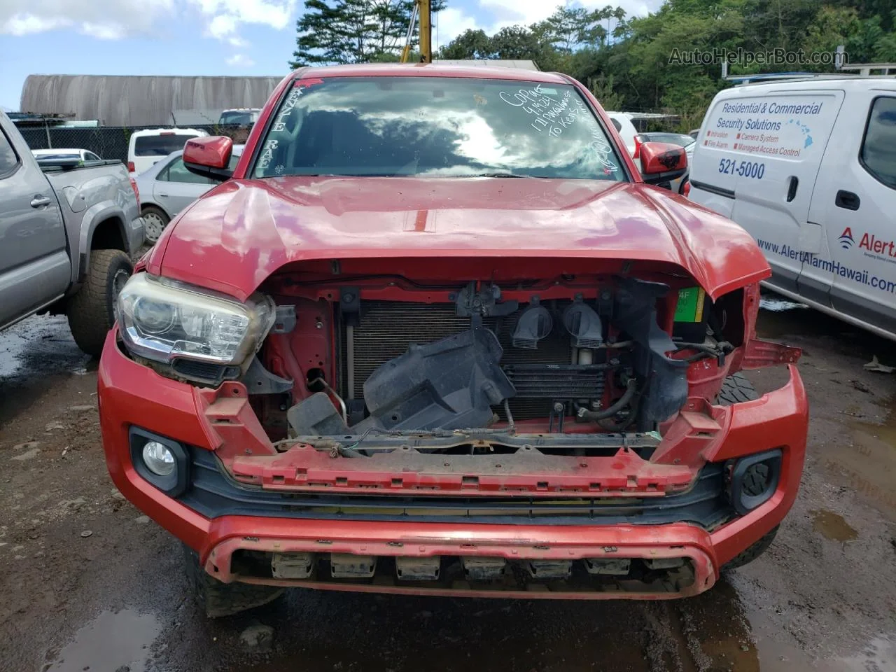 2017 Toyota Tacoma Double Cab Red vin: 3TMCZ5AN1HM066723