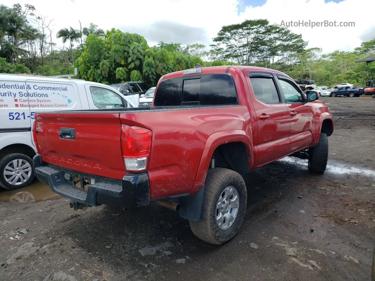 2017 Toyota Tacoma Double Cab Red vin: 3TMCZ5AN1HM066723