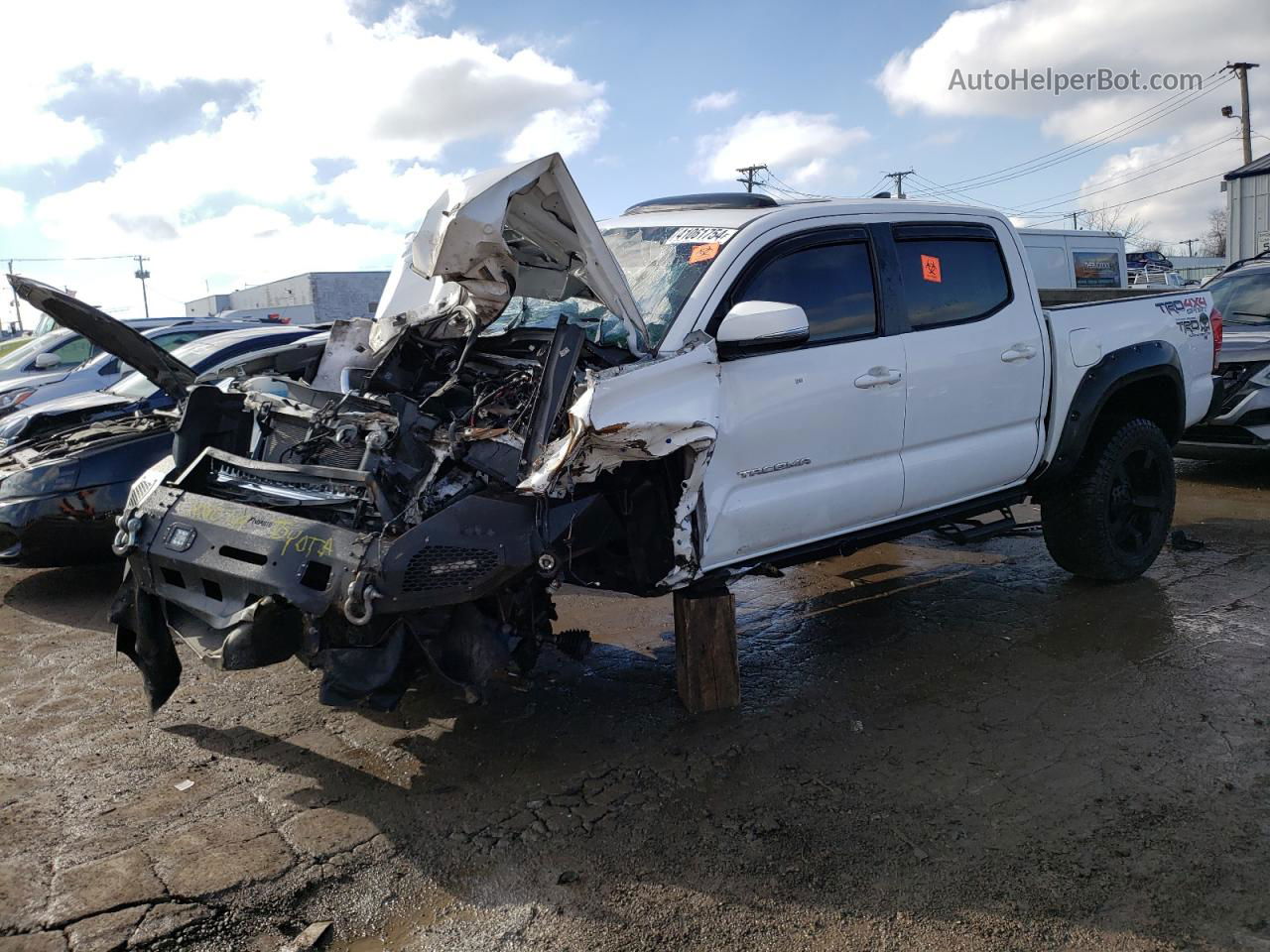 2017 Toyota Tacoma Double Cab White vin: 3TMCZ5AN1HM115242