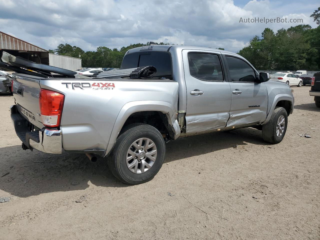 2019 Toyota Tacoma Double Cab Серебряный vin: 3TMCZ5AN1KM192751